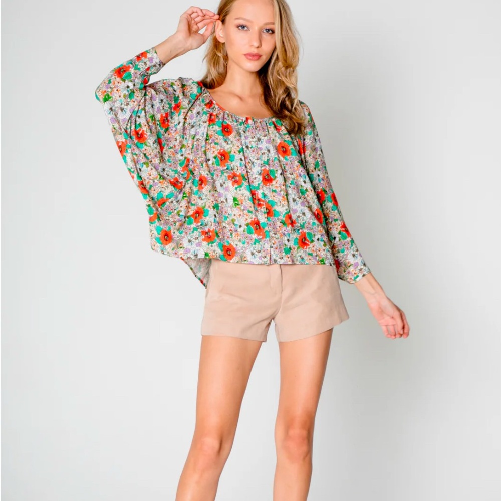 Floral Blouse | Lavender Brown